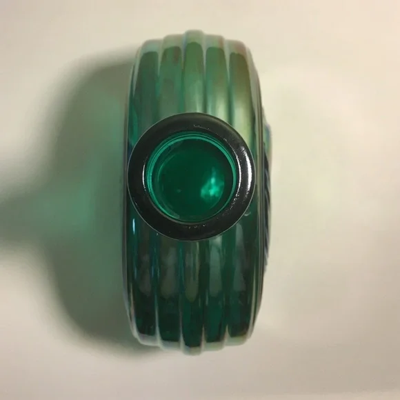 SOLD Vintage 1970’s Green Carnival Glass Decanter - Picture 3 of 8